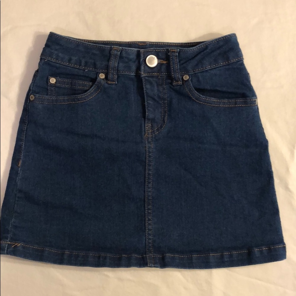 Copper Key Denim Skirt